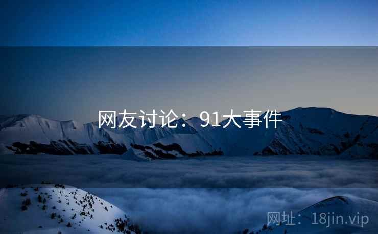 网友讨论：91大事件