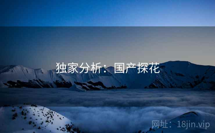 独家分析：国产探花