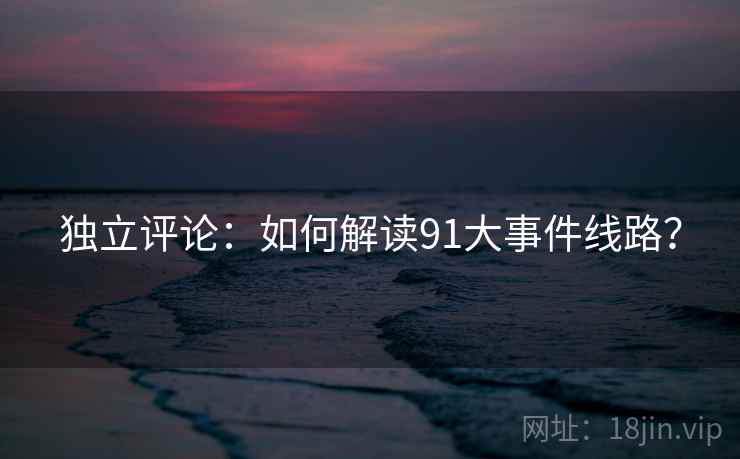 独立评论:如何解读91大事件线路? 独立评论:如何解读91大事件线路?