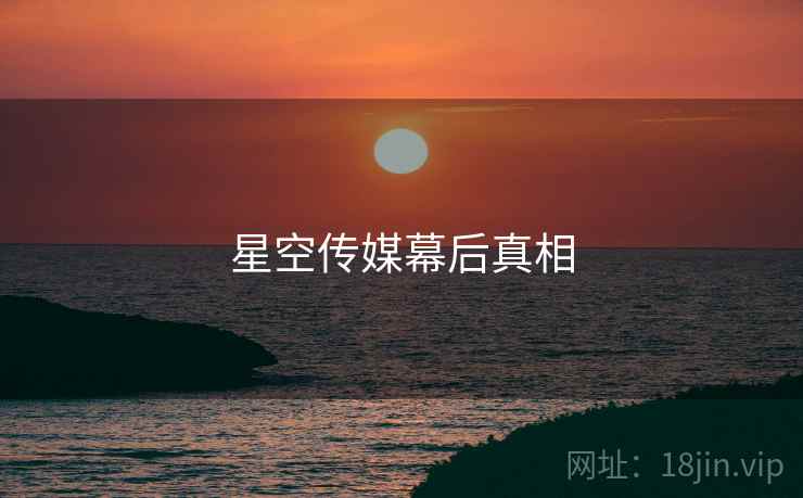 星空传媒幕后真相 星空传媒幕后真相