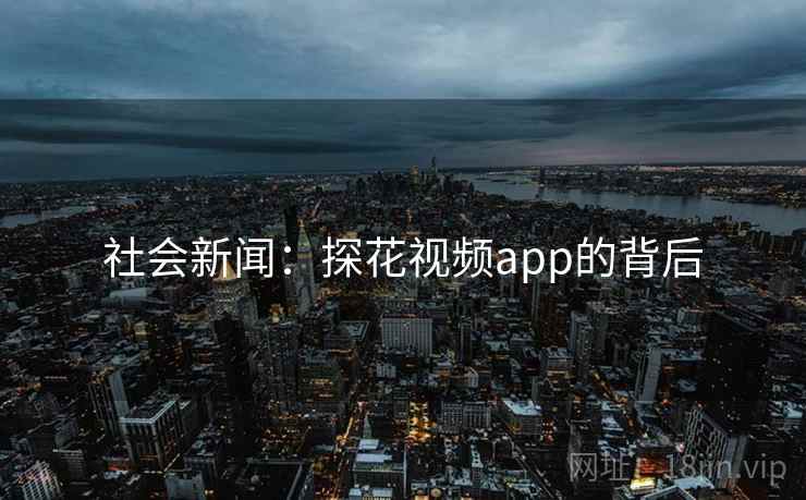 社会新闻:探花视频app的背后